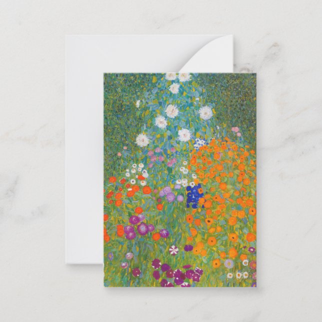 Gustav Klimt - Flower Garden Card (Front)