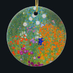 Gustav Klimt Flower Garden Ceramic Ornament<br><div class="desc">Ornament featuring Gustav Klimt’s oil painting Flower Garden (1906). A beautiful garden of purple, red, white, blue, and orange flowers. A great gift for fans of Art Nouveau and Austrian art.</div>