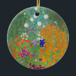Gustav Klimt Flower Garden Ceramic Ornament<br><div class="desc">Ornament featuring Gustav Klimt’s oil painting Flower Garden (1906). A beautiful garden of purple, red, white, blue, and orange flowers. A great gift for fans of Art Nouveau and Austrian art.</div>
