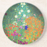 Gustav Klimt Flower Garden Coaster<br><div class="desc">Sandstone Coaster featuring Gustav Klimt’s oil painting Flower Garden (1906). A beautiful garden of purple, red, white, blue, and orange flowers. A great gift for fans of Art Nouveau and Austrian art.</div>