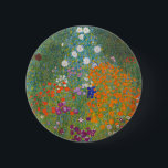 Gustav Klimt Flower Garden Cottage Nature 2 Inch Round Button<br><div class="desc">A beautiful garden painting - this is a classic painting by Gustav Klimt,  called Cottage Garden,  or Bauergarten,  1907,  which is a close up of a flower garden,  a colorful floral painting.</div>