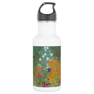 Gustav Klimt Flower Garden Cottage Nature 532 Ml Water Bottle