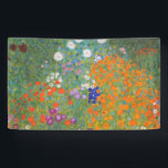 Gustav Klimt Flower Garden Cottage Nature Banner<br><div class="desc">A beautiful garden painting - this is a classic painting by Gustav Klimt,  called Cottage Garden,  or Bauergarten,  1907,  which is a close up of a flower garden,  a colourful floral painting.</div>