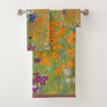 Gustav Klimt Flower Garden Cottage Nature Bath Towel Set<br><div class="desc">A beautiful garden painting - this is a classic painting by Gustav Klimt,  called Cottage Garden,  or Bauergarten,  1907,  which is a close up of a flower garden,  a colourful floral painting.</div>