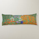 Gustav Klimt Flower Garden Cottage Nature Body Pillow<br><div class="desc">A beautiful garden painting - this is a classic painting by Gustav Klimt,  called Cottage Garden,  or Bauergarten,  1907,  which is a close up of a flower garden,  a colourful floral painting.</div>