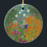 Gustav Klimt Flower Garden Cottage Nature Ceramic Ornament<br><div class="desc">A beautiful garden painting - this is a classic painting by Gustav Klimt,  called Cottage Garden,  or Bauergarten,  1907,  which is a close up of a flower garden,  a colorful floral painting.</div>