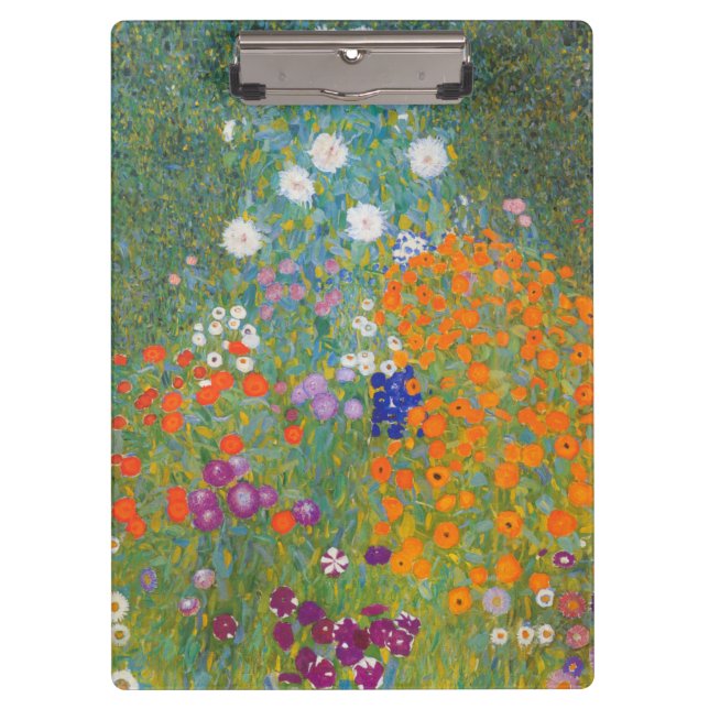 Gustav Klimt Flower Garden Cottage Nature Clipboard (Front)