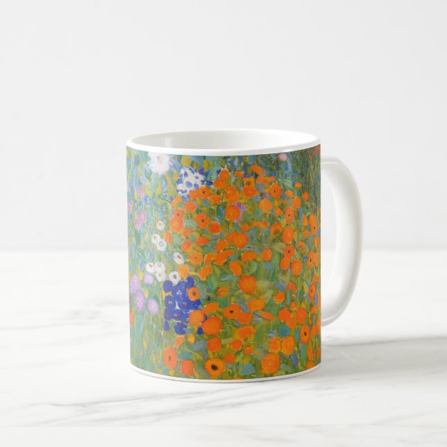 Gustav Klimt Flower Garden Cottage Nature Coffee Mug (Front Right)