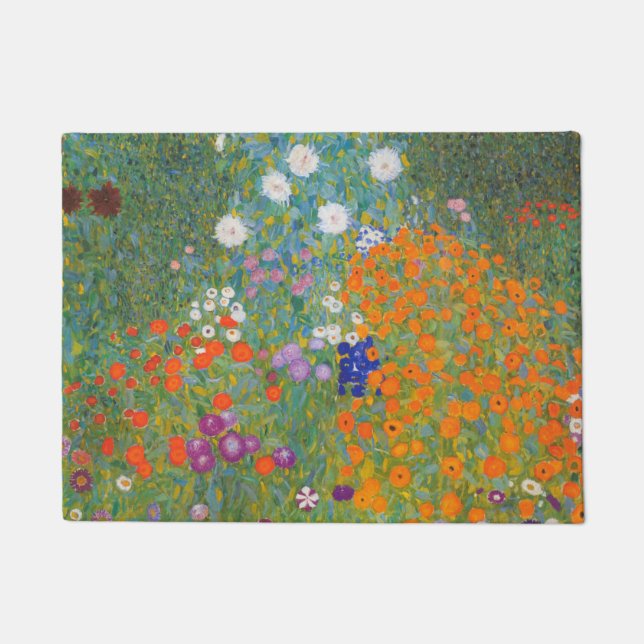 Gustav Klimt Flower Garden Cottage Nature Doormat (Front)