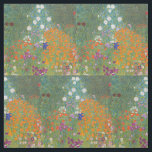Gustav Klimt Flower Garden Cottage Nature Fabric<br><div class="desc">A beautiful garden painting - this is a classic painting by Gustav Klimt,  called Cottage Garden,  or Bauergarten,  1907,  which is a close up of a flower garden,  a colourful floral painting.</div>