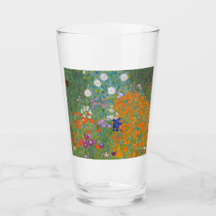Gustav Klimt Flower Garden Cottage Nature Glass