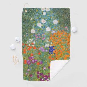 Gustav Klimt Flower Garden Cottage Nature Golf Towel