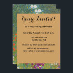 Gustav Klimt Flower Garden Cottage Nature Invitation<br><div class="desc">A beautiful garden painting - this is a classic painting by Gustav Klimt,  called Cottage Garden,  or Bauergarten,  1907,  which is a close up of a flower garden,  a colourful floral painting.</div>