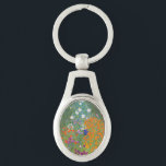 Gustav Klimt Flower Garden Cottage Nature Keychain<br><div class="desc">A beautiful garden painting - this is a classic painting by Gustav Klimt,  called Cottage Garden,  or Bauergarten,  1907,  which is a close up of a flower garden,  a colourful floral painting.</div>