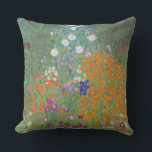 Gustav Klimt Flower Garden Cottage Nature Outdoor Pillow<br><div class="desc">A beautiful garden painting - this is a classic painting by Gustav Klimt,  called Cottage Garden,  or Bauergarten,  1907,  which is a close up of a flower garden,  a colourful floral painting.</div>
