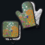 Gustav Klimt Flower Garden Cottage Nature Oven Mitt & Pot Holder Set<br><div class="desc">A beautiful garden painting - this is a classic painting by Gustav Klimt,  called Cottage Garden,  or Bauergarten,  1907,  which is a close up of a flower garden,  a colourful floral painting.</div>