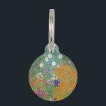 Gustav Klimt Flower Garden Cottage Nature Pet Tag<br><div class="desc">A beautiful garden painting - this is a classic painting by Gustav Klimt,  called Cottage Garden,  or Bauergarten,  1907,  which is a close up of a flower garden,  a colourful floral painting.</div>