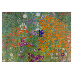 Gustav Klimt: Flower Garden Cutting Board