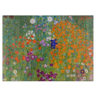 Gustav Klimt: Flower Garden Cutting Board