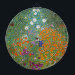 Gustav Klimt - Flower Garden Dartboard<br><div class="desc">Flower Garden - Gustav Klimt in 1905-1907</div>