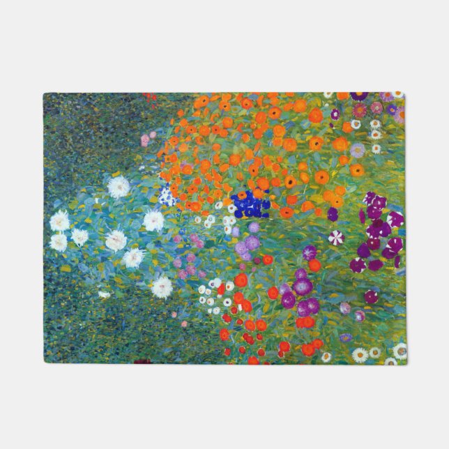 Gustav Klimt Flower Garden Doormat (Front)
