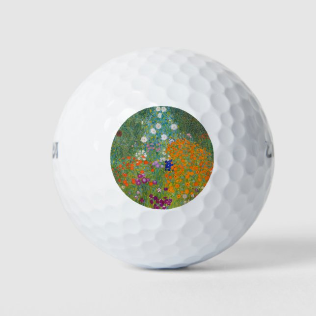 Gustav Klimt - Flower Garden Golf Balls (Front)