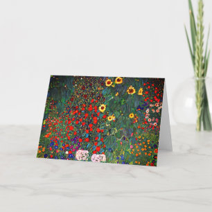 Gustav Klimt Flower Garden Invitation