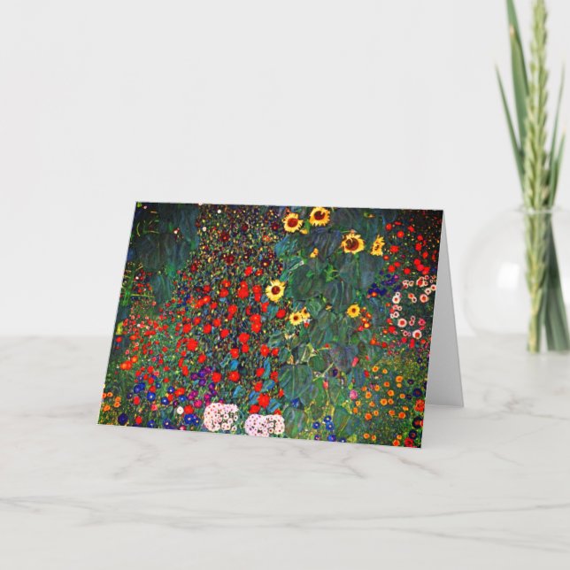 Gustav Klimt Flower Garden Invitation (Front)