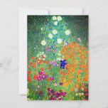 Gustav Klimt Flower Garden Invitation<br><div class="desc">Card featuring Gustav Klimt’s oil painting Flower Garden (1906). A beautiful garden of purple,  red,  white,  blue,  and orange flowers. A great gift for fans of Art Nouveau and Austrian art.</div>