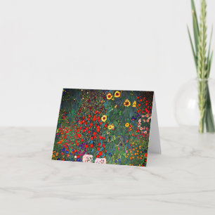 Gustav Klimt Flower Garden Invitation