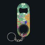 Gustav Klimt Flower Garden Keychain Bottle Opener<br><div class="desc">Keychain Bottle Opener featuring Gustav Klimt’s oil painting Flower Garden (1906). A beautiful garden of purple,  red,  white,  blue,  and orange flowers. A great gift for fans of Art Nouveau and Austrian art.</div>