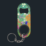 Gustav Klimt Flower Garden Keychain Bottle Opener<br><div class="desc">Keychain Bottle Opener featuring Gustav Klimt’s oil painting Flower Garden (1906). A beautiful garden of purple,  red,  white,  blue,  and orange flowers. A great gift for fans of Art Nouveau and Austrian art.</div>