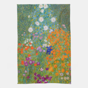 Gustav Klimt - Flower Garden Kitchen Towel