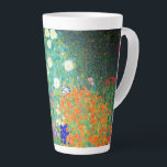 Gustav Klimt Flower Garden Latte Mug<br><div class="desc">Latte Mug featuring Gustav Klimt’s oil painting Flower Garden (1906). A beautiful garden of purple,  red,  white,  blue,  and orange flowers. A great gift for fans of Art Nouveau and Austrian art.</div>