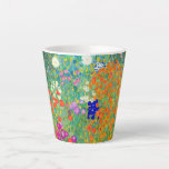Gustav Klimt Flower Garden Latte Mug<br><div class="desc">Latte Mug featuring Gustav Klimt’s oil painting Flower Garden (1906). A beautiful garden of purple, red, white, blue, and orange flowers. A great gift for fans of Art Nouveau and Austrian art.</div>