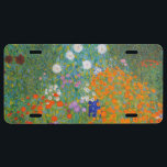 Gustav Klimt - Flower Garden License Plate<br><div class="desc">Flower Garden - Gustav Klimt in 1905-1907</div>