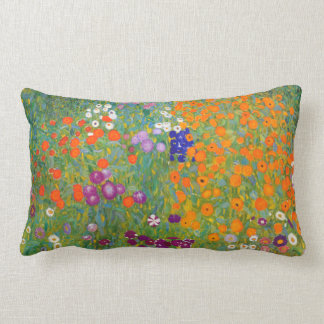 Gustav Klimt: Flower Garden Lumbar Pillow
