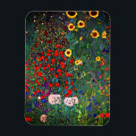 Gustav Klimt Flower Garden Magnet<br><div class="desc">Magnet featuring Gustav Klimt’s oil painting Farm Garden with Sunflowers (1907). A beautiful garden of sunflowers and exquisite blue,  red,  purple,  pink,  and white flowers. A great gift for fans of Art Nouveau and Austrian art.</div>