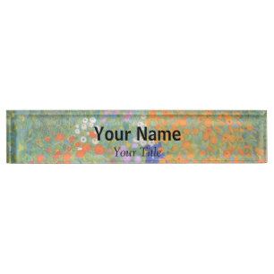Gustav Klimt - Flower Garden Nameplate