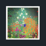Gustav Klimt Flower Garden Napkin<br><div class="desc">Napkins featuring Gustav Klimt’s oil painting Flower Garden (1906). A beautiful garden of purple, red, white, blue, and orange flowers. A great gift for fans of Art Nouveau and Austrian art.</div>
