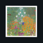 Gustav Klimt - Flower Garden Napkin<br><div class="desc">Flower Garden - Gustav Klimt in 1905-1907</div>