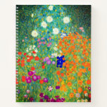 Gustav Klimt Flower Garden Notebook<br><div class="desc">Notebook featuring Gustav Klimt’s oil painting Flower Garden (1906). A beautiful garden of purple,  red,  white,  blue,  and orange flowers. A great gift for fans of Art Nouveau and Austrian art.</div>