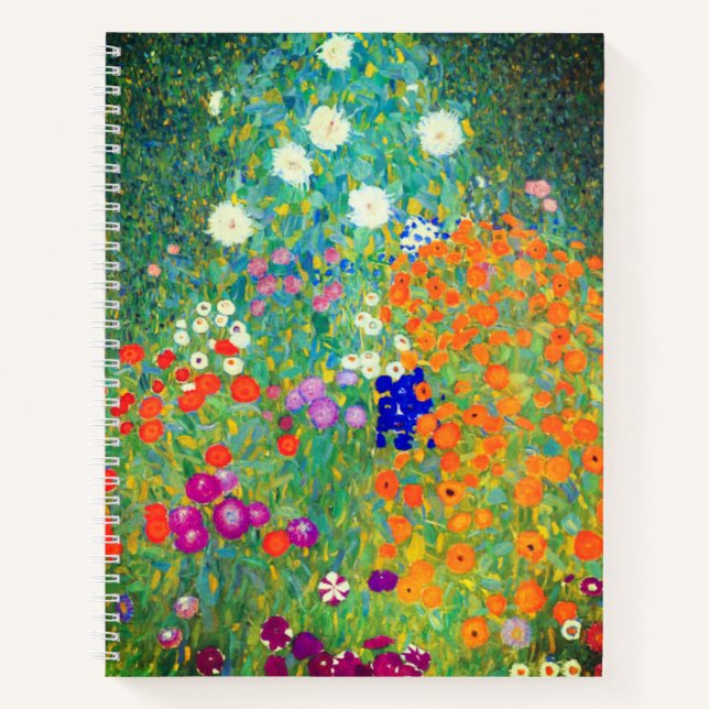 Gustav Klimt Flower Garden Notebook (Front)