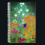 Gustav Klimt Flower Garden Notebook<br><div class="desc">Notebook featuring Gustav Klimt’s oil painting Flower Garden (1906). A beautiful garden of purple, red, white, blue, and orange flowers. A great gift for fans of Art Nouveau and Austrian art.</div>