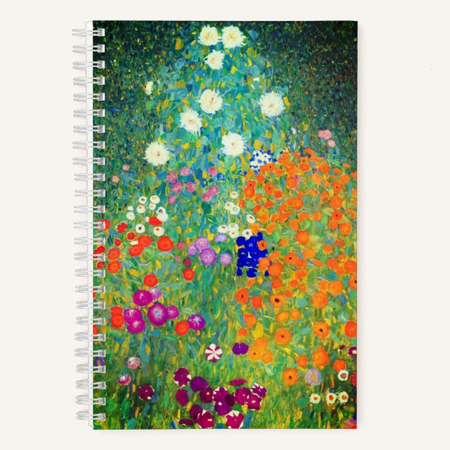 Gustav Klimt Flower Garden Notebook (Front)