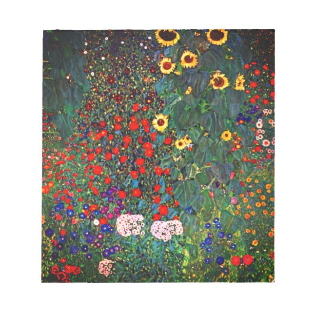  Gustav Klimt Flower Garden Notepad (Front)
