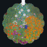 Gustav Klimt - Flower Garden Ornament Card<br><div class="desc">Flower Garden - Gustav Klimt in 1905-1907</div>