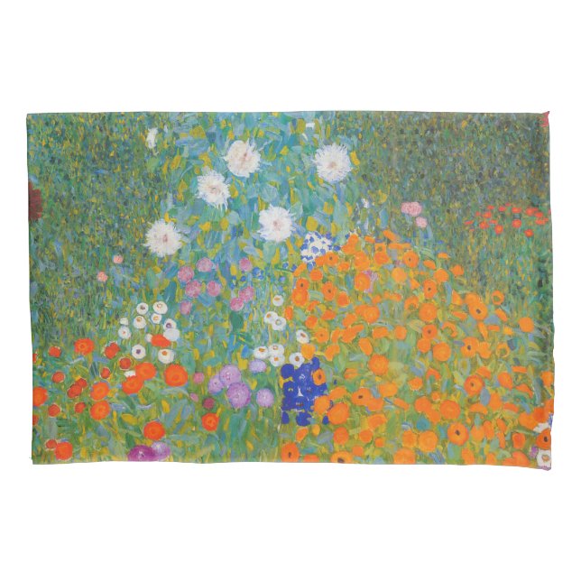 Gustav Klimt - Flower Garden Pillowcase (Front)