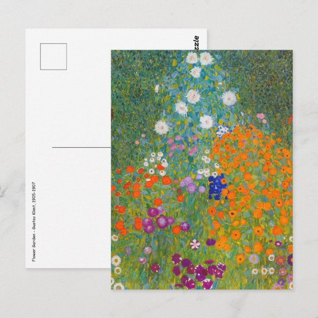 Gustav Klimt - Flower Garden Postcard (Front/Back)