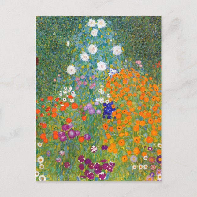 Gustav Klimt: Flower Garden Postcard (Front)